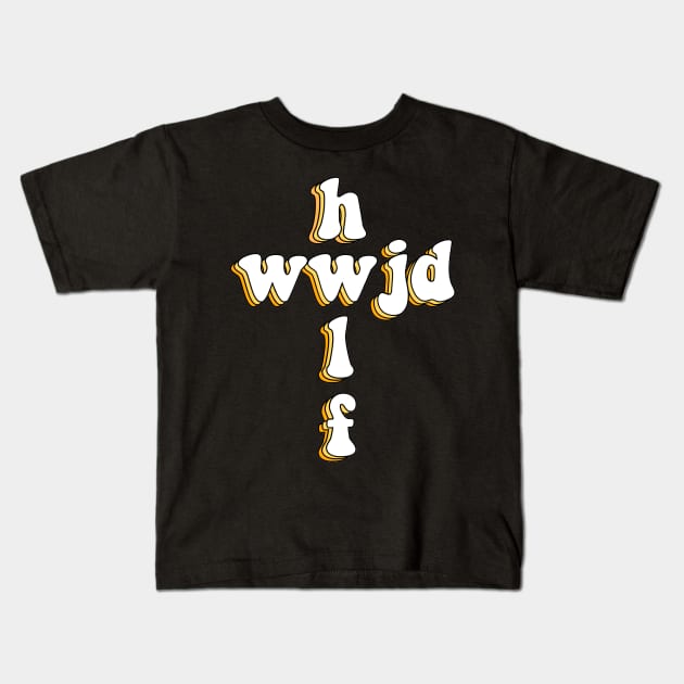 wwjdxhwlf Kids T-Shirt by mansinone3